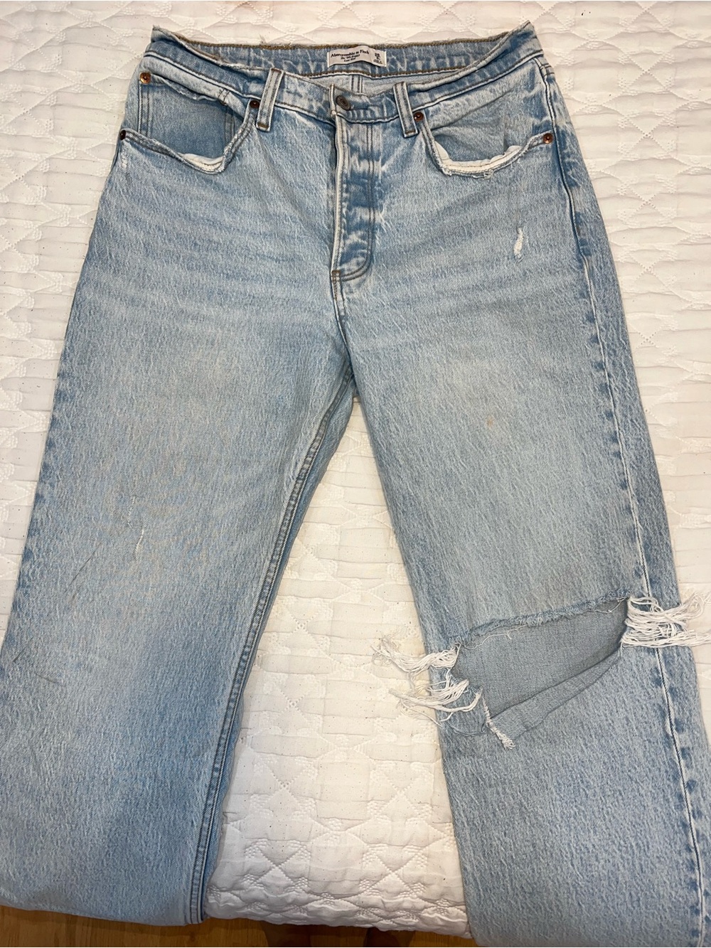 Abercrombie & Fitch Light Blue 90s Baggy Low Rise